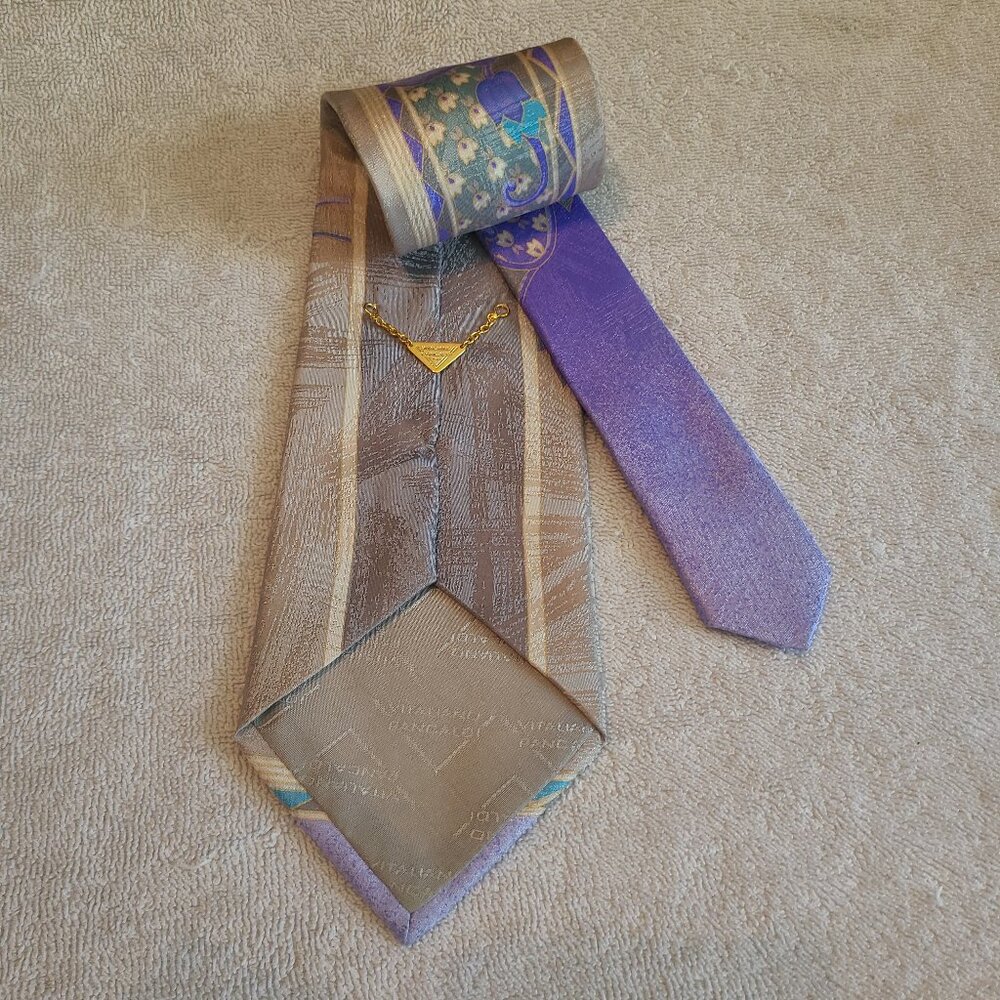 Vintage Vitaliano Pancaldi 100% Silk Handmade Neck Tie Made In Italy - Picture 4 of 11